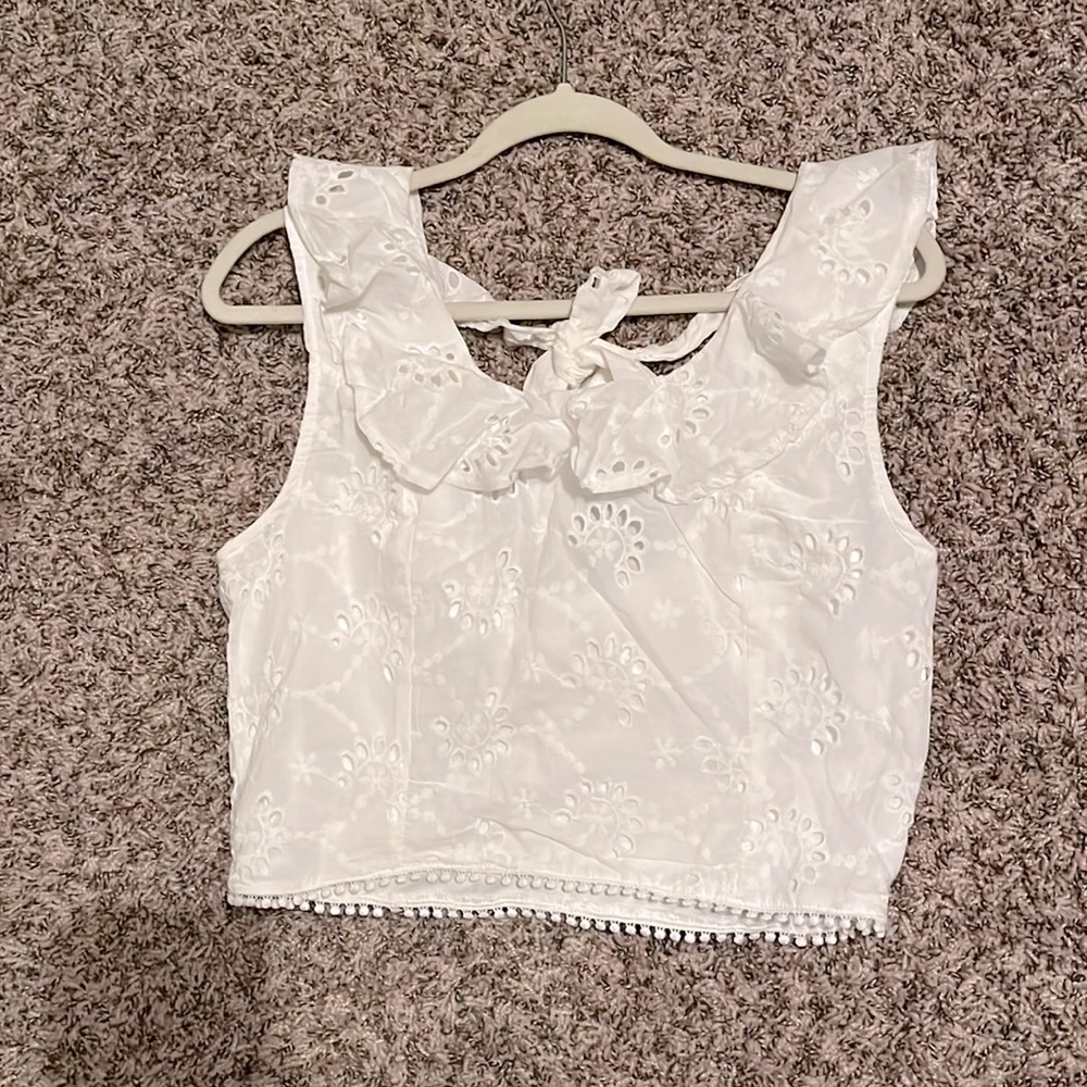 White crop top
